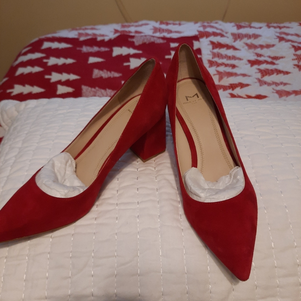Marc Fisher Zala Red Suede Pump
